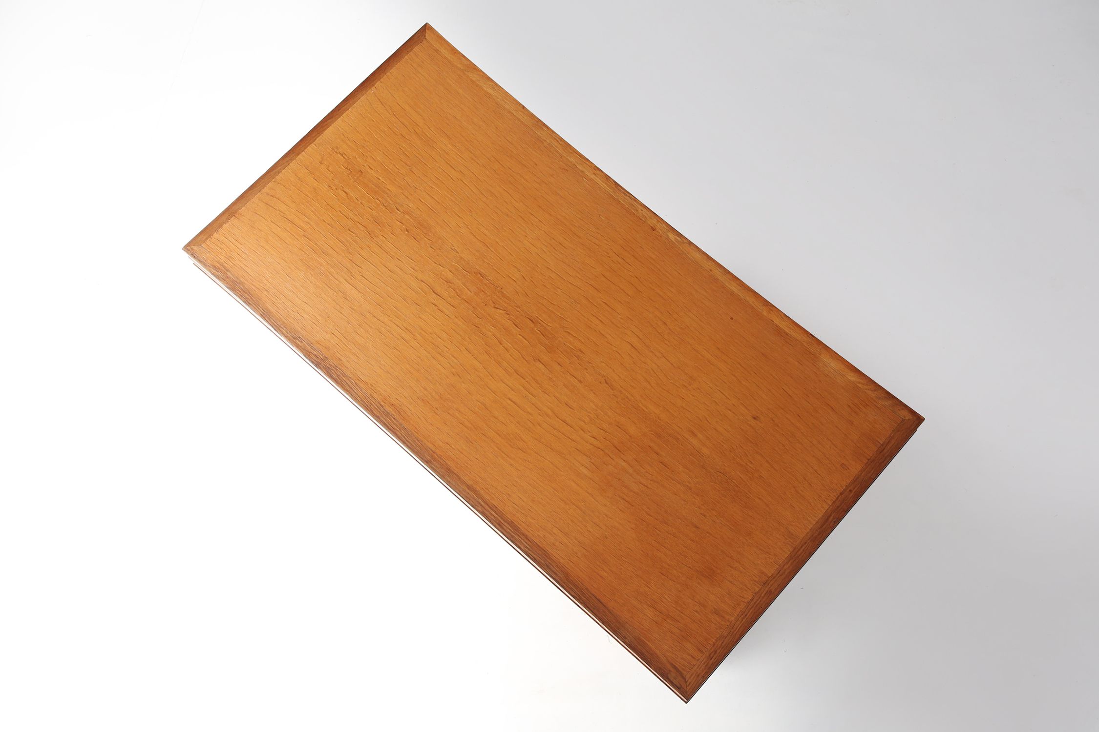 Art Deco Oak Coffee Table with Sculpted Details, Belgium 1940sthumbnail